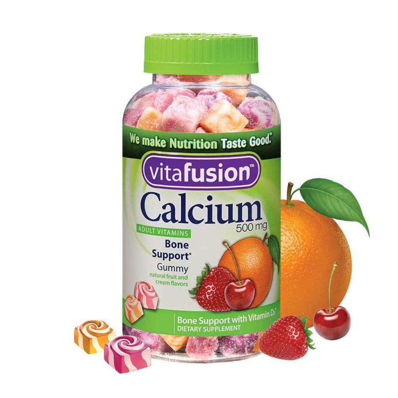[Date 10/23] Kẹo dẻo bổ sung canxi Vitafusion Calcium + D3 100v