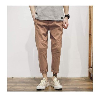 Quần kaki nam nữ unisex ống suông màu nâu cực hot