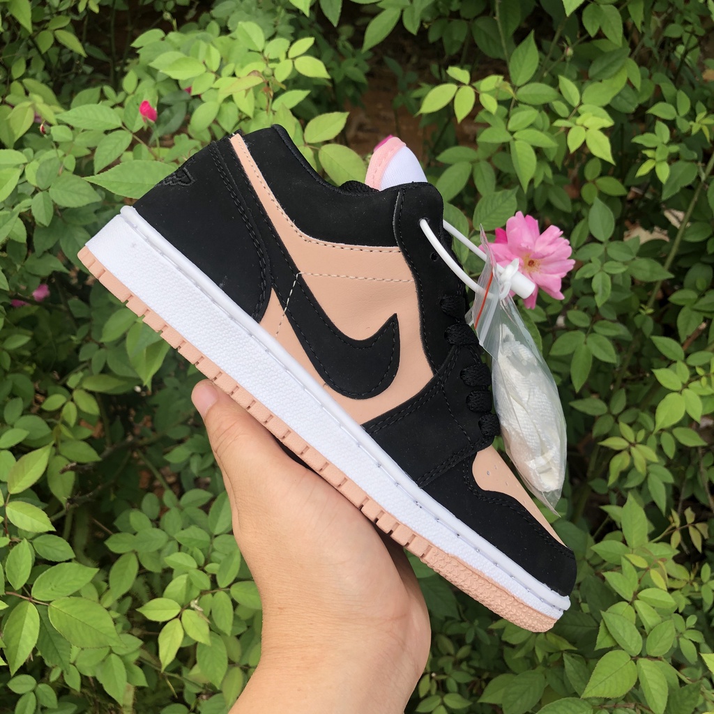 Giày thể thao nữ Jordan 1 màu hồng cổ cao cổ thấp, giày nữ JD1 Pink high, low hàng chuẩn FullBoxBill