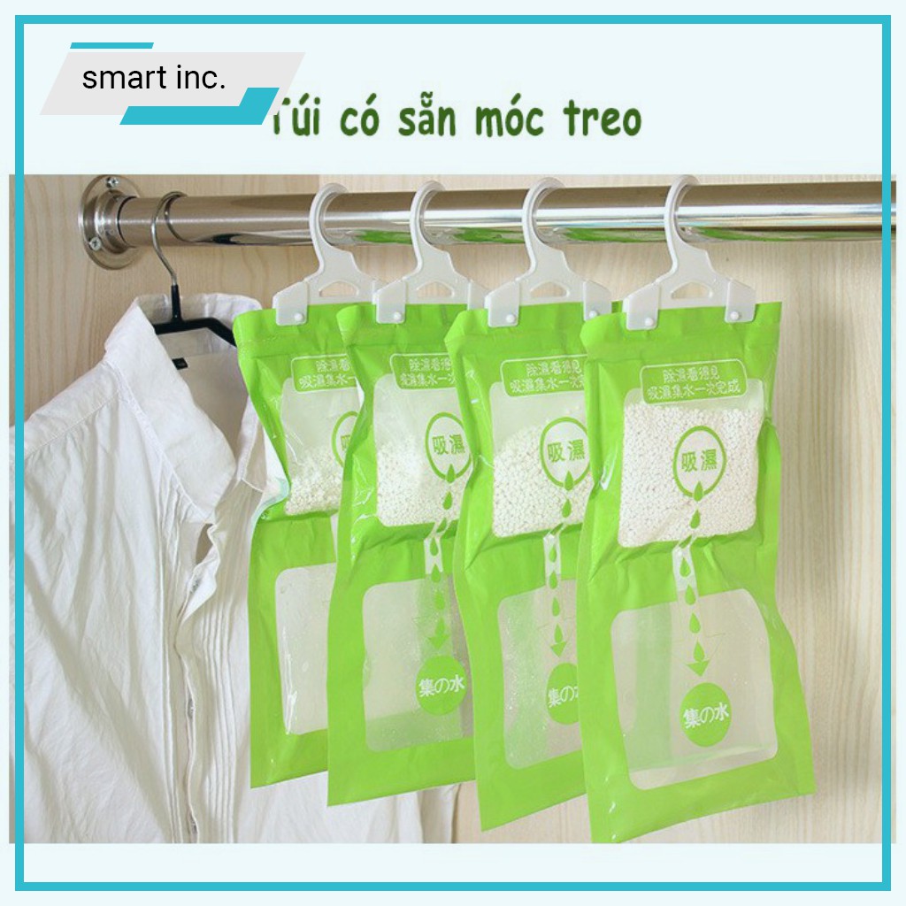 Túi Hút Ẩm Tủ Quần Áo Gói Hạt Hút Ẩm Trong Phòng Kín 🏆HOT🏆 Đồ Da Quần Áo Chống Mốc Hôi Khi Độ Ẩm Cao Có Móc Treo