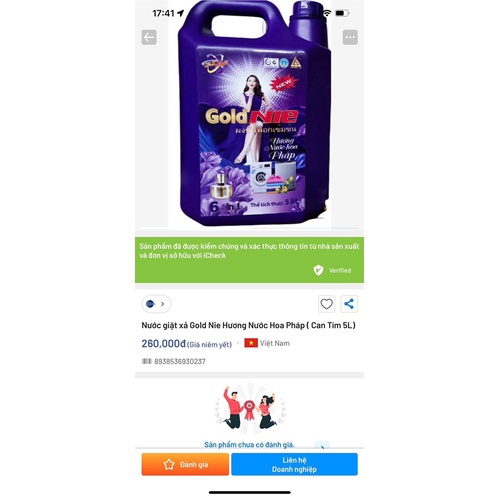 Nước giặt goldnie