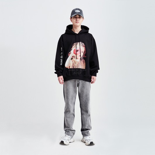 Áo nỉ hoodie ADLV baby face black donuts ss4 , áo nỉ mũ dáng rộng, Cocmer_vn