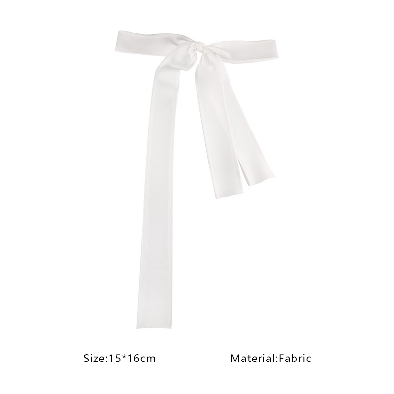 Pháp cổ điển đơn giản màu trắng nơ lớn kẹp tóc nữ phụ kiện tóc cô dâu