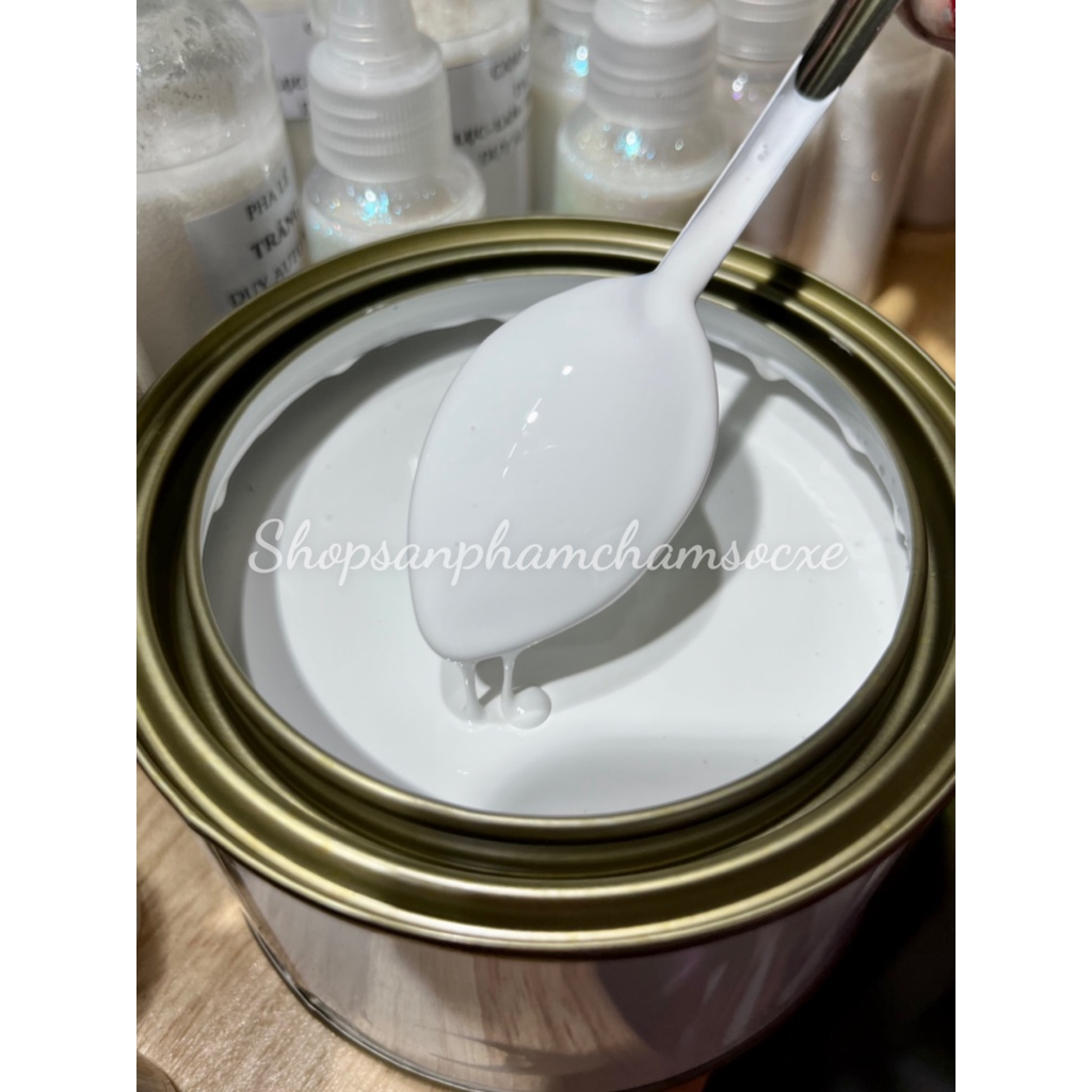Trắng super sơn tự bóng cứng - Lon 0.5kg và 1kg