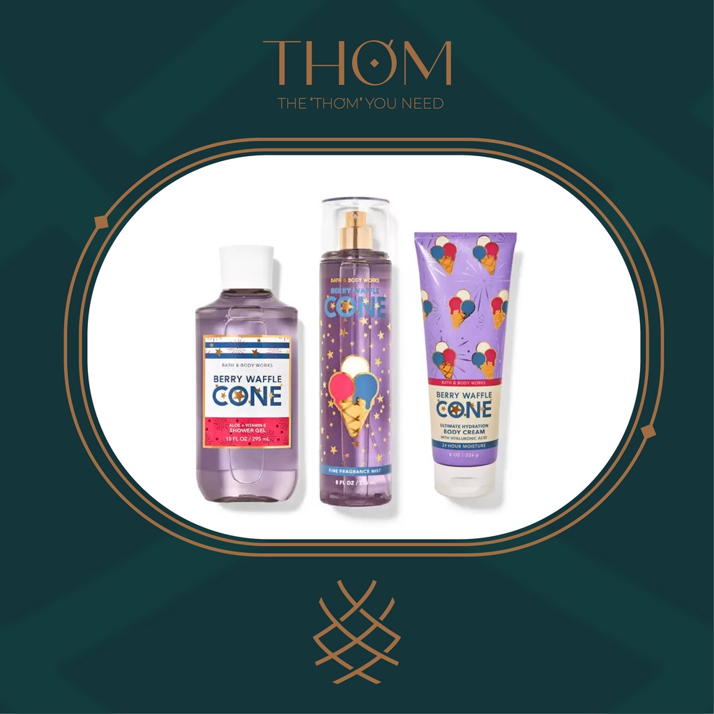 BERRY WAFFLE CONE | Sản Phẩm Tắm Dưỡng Xịt Thơm Toàn Thân Bath &amp; Body Works