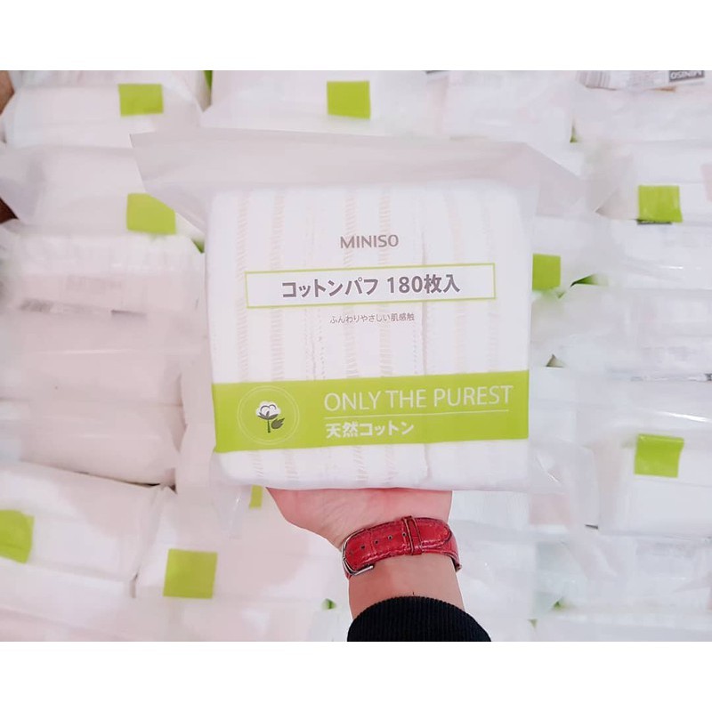 Bông tẩy trang Miniso 180 miếng/ 1 túi chính hãng nhập khẩu