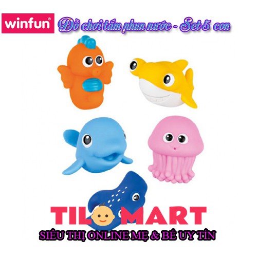 Đồ chơi tắm phun nước - Set 5 con Winfun