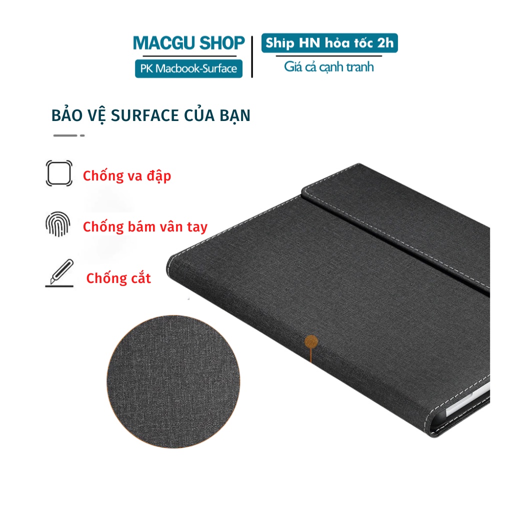 Bao Da Surface Pro 4/5/6/7, Surface pro 7 PLUS, surface pro X Thời Trang, cao cấp, chống va đập cho máy