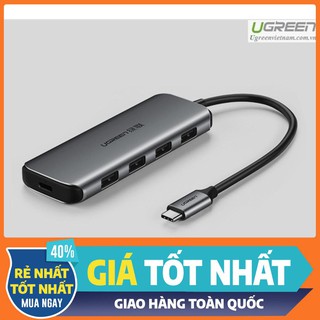 Bộ chia usb type-c ra 4 cổng usb 3.0 hỗ trợ usb-c cấp nguồn ugreen 50980
