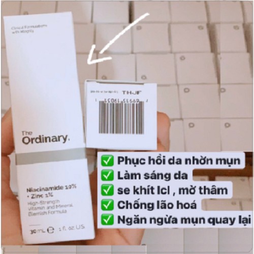 Tinh Chất Niacinamide 10% + Zinc 1% - The Ordinary [Bill Hãng]