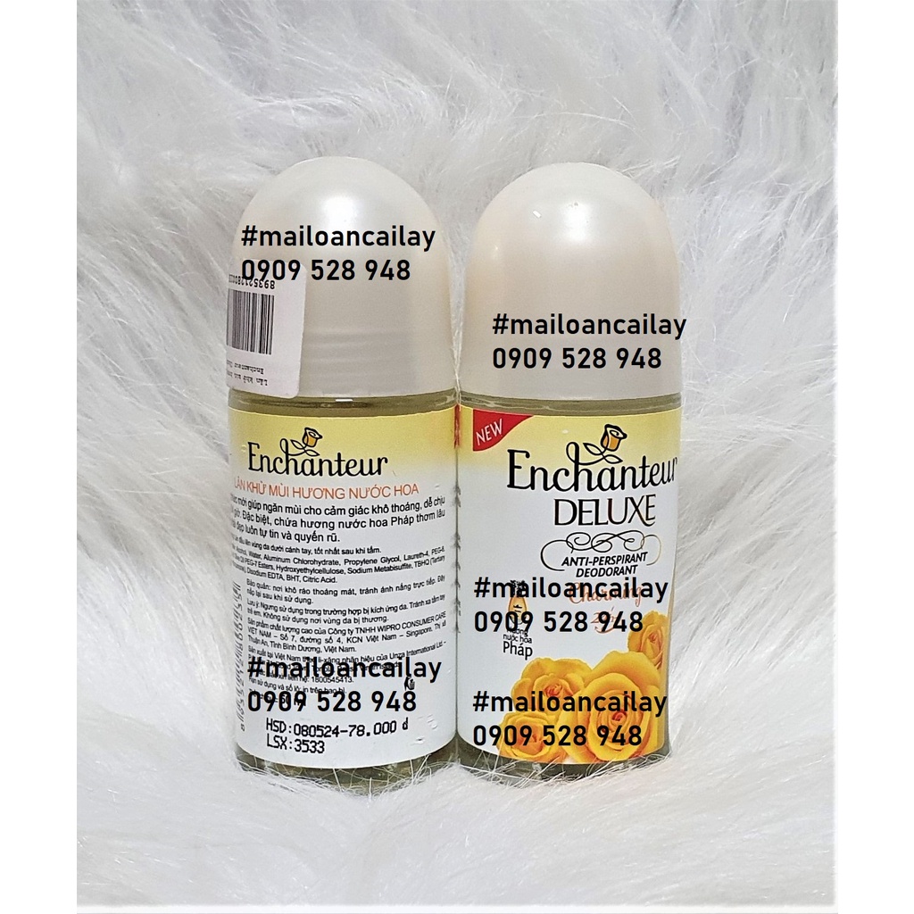 Enchanteur lăn khửi mùi bông vàng nước trong 50ml