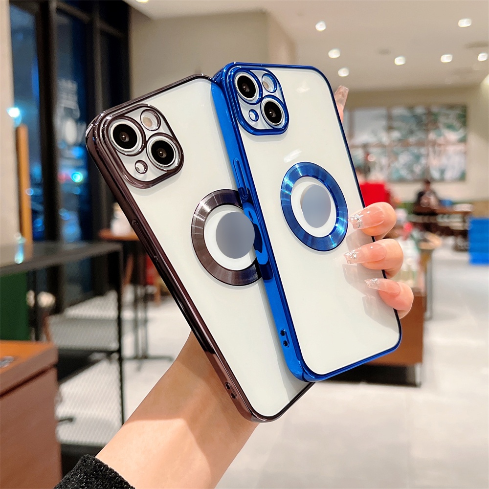 Ốp Điện Thoại Mềm Trong Suốt Chống Rơi Mạ Điện Cho iPhone 13 12 11 Pro Max Promax XS Max X 7 Plus 8 8Plus