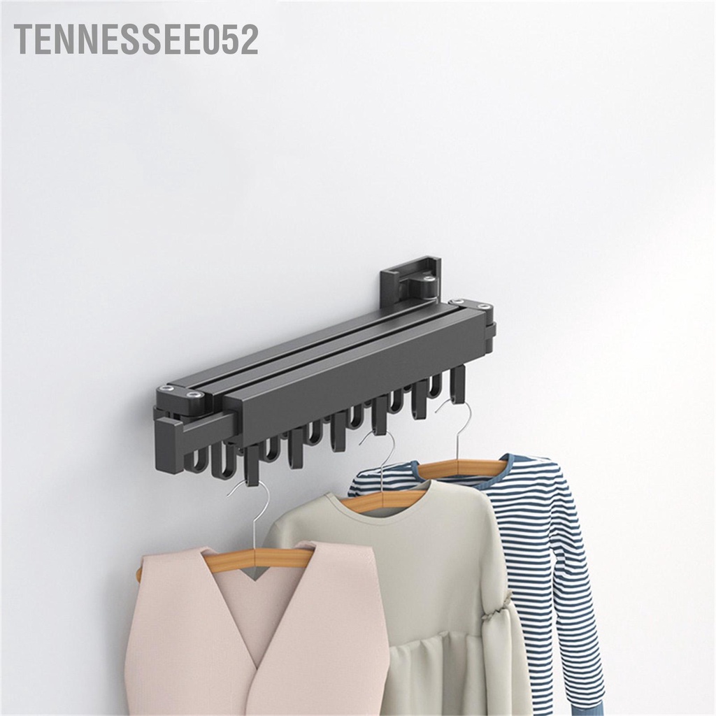 [Hàng HOT] Giá Móc Phơi Quần Áo Gắn Tường Gấp Gọn Tiết Kiệm Không Gian Tiện Dụng cho phòng giặt ban công【Tennessee052】