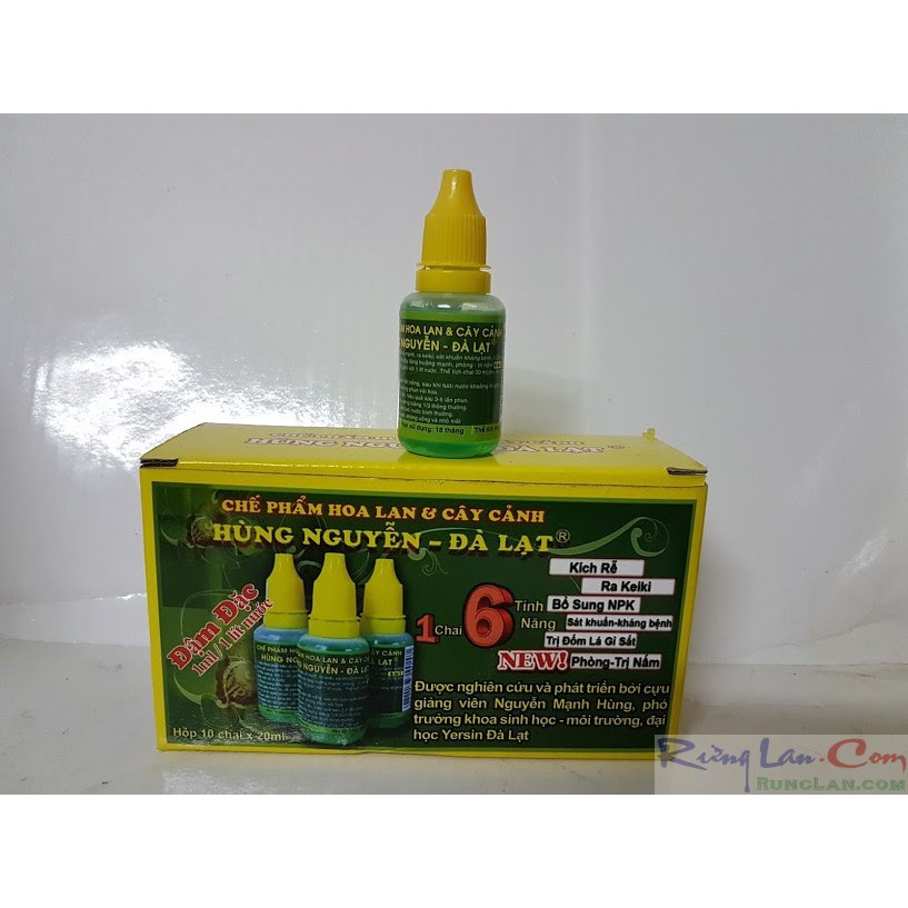 chế phẩm hùng nguyễn 6in1  siêu ra rễ,kích ki,phòng trừ njiều loại nấm lọ 20ml