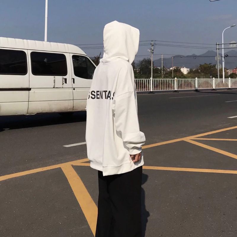 Áo Hoodie Essentials Form Rộng Tay Bồng, Áo Hoodie Unisex Nam Nữ( Kèm Ảnh Thật)