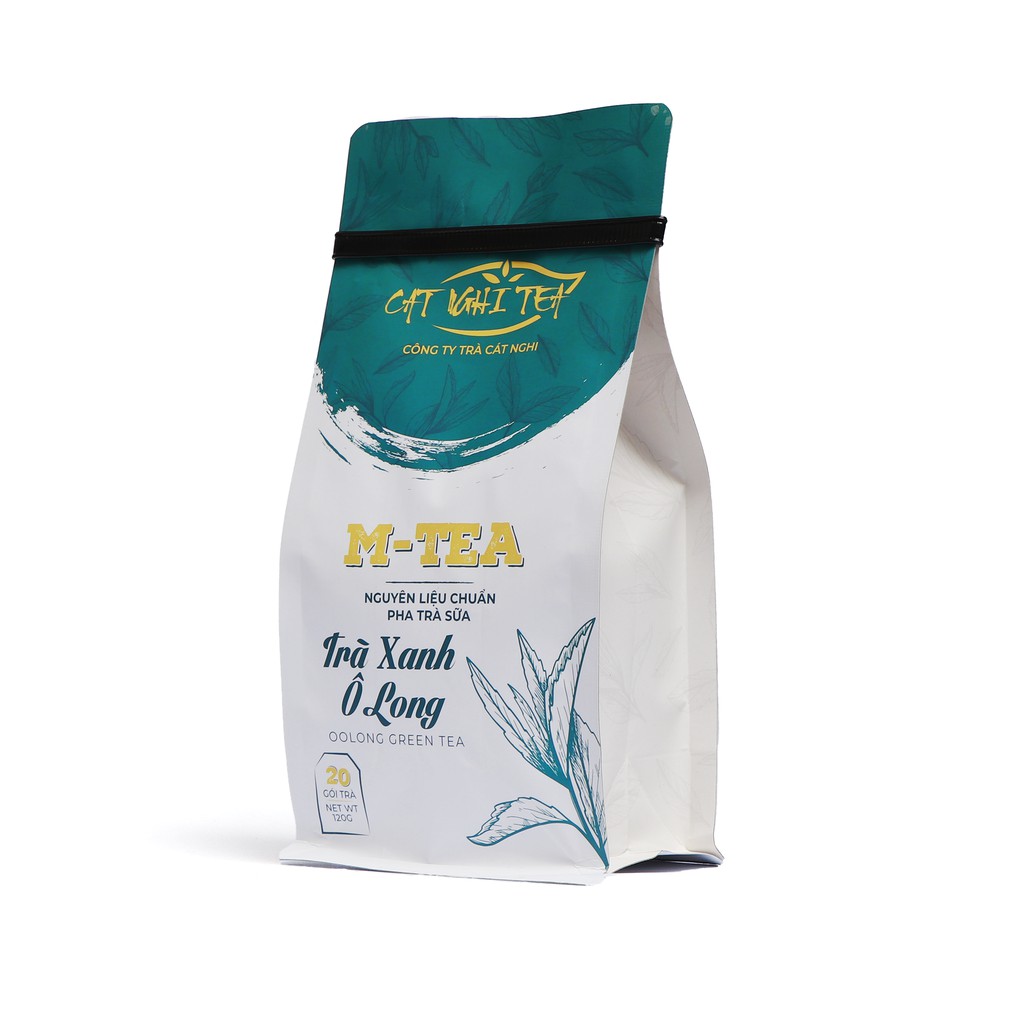 TRÀ XANH Ô LONG nguyên liệu pha trà sữa và trà trái cây CAT NGHI TEA – 120g (20 Túi Lọc x 6g)