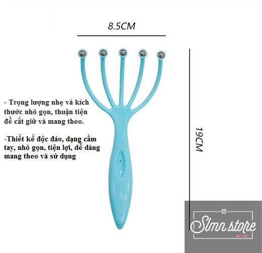 Dụng cụ massage đầu lăn bi giúp thư giãn xã stress, Cây lăn mát xa da đầu cầm tay siêu tiện dụng. SD1-Massage-DauBi