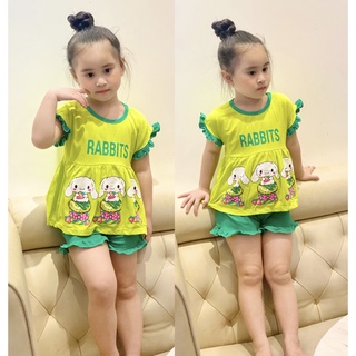 Bộ áo babydoll bé gái, bộ coton bé gái, bộ đùi bé gái