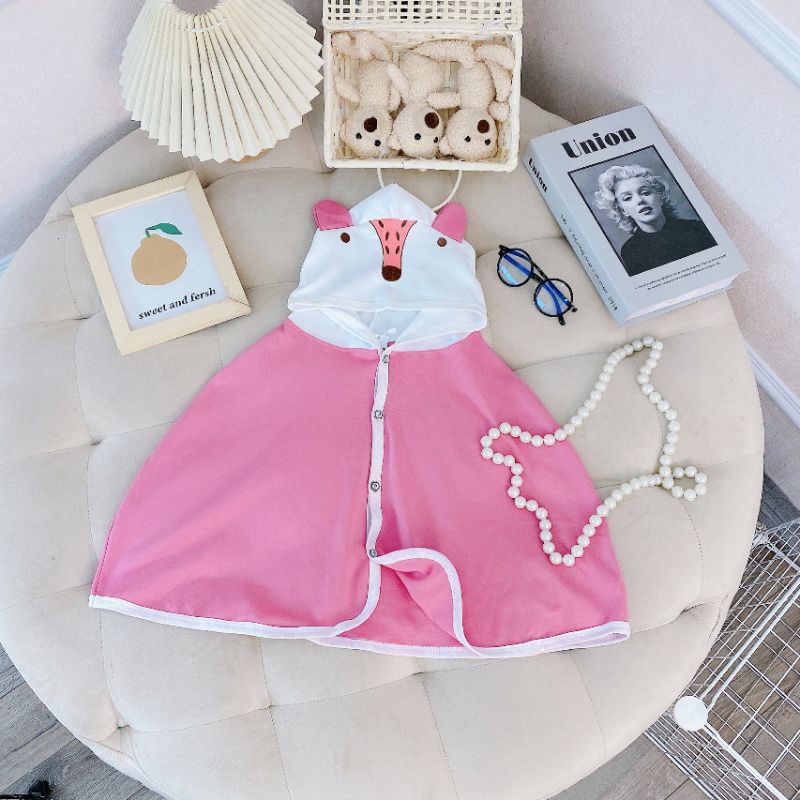Áo Choàng Chống Nắng - Gió Mùa Hè Thu Kiểu Cánh Rơi Cho Bé 7-16Kg