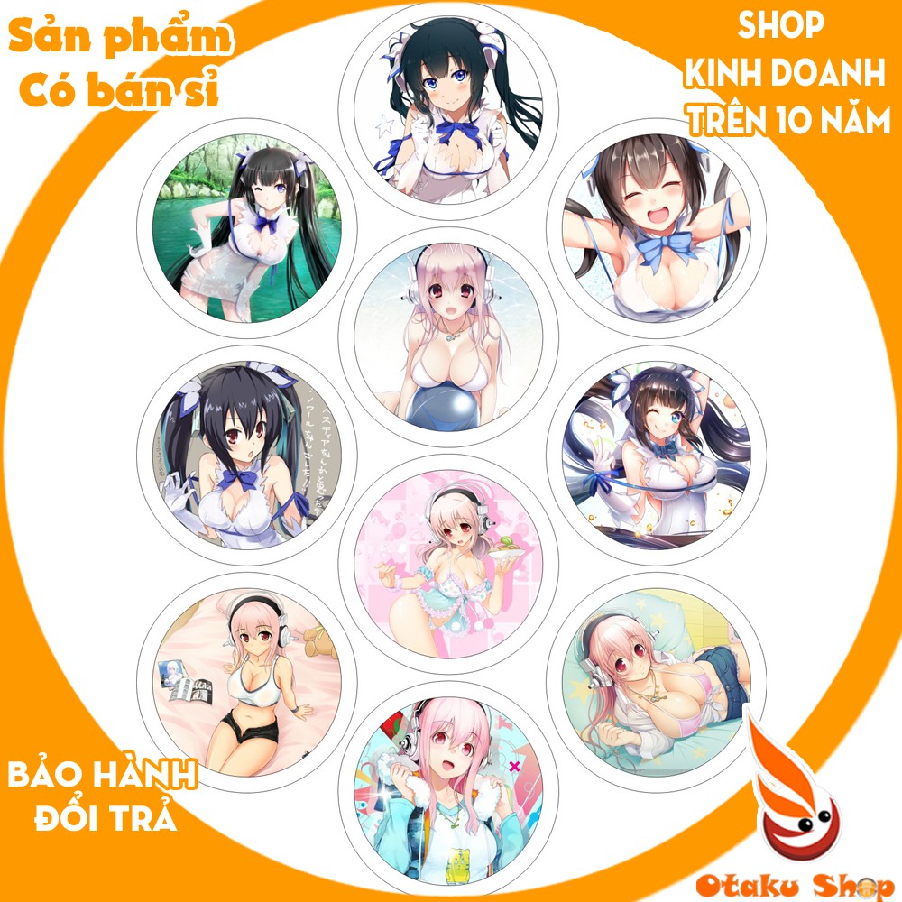 &lt;20/640 MẪU&gt; Huy hiệu anime Vocaloid Miku, phim Chiến Trận Người Máy Darling in the FranXX-Zero two Super Sonico Damachi