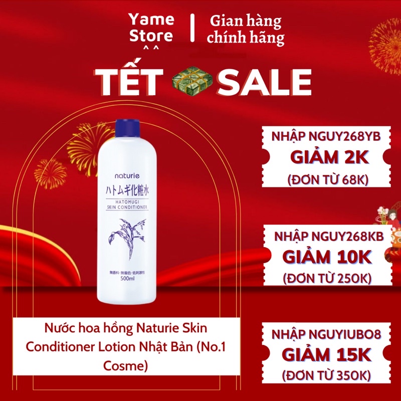 Nước Hoa Hồng Gạo Naturie Skin Conditioner Nhật 500ml