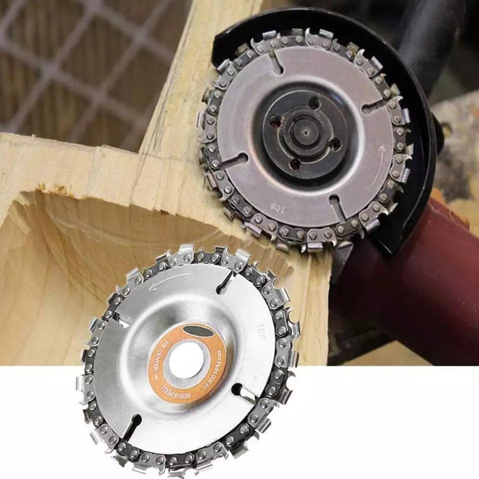 Đĩa cưa tròn gắn xích, lữa cưa gắn xích, dùng cho máy cắt, máy mài cầm tay 1 tất, 100mm, 10cm hàng chất lượng tốt.