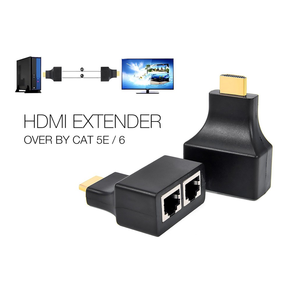 Bộ nối dài HDMI Extender 30m bằng dây lan RJ45