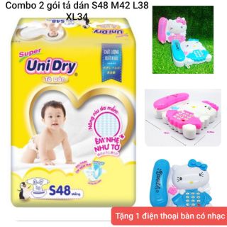 (Quà có nhạc)Combo 2 bịch tả dán unidry S48/M42/L38/XL34