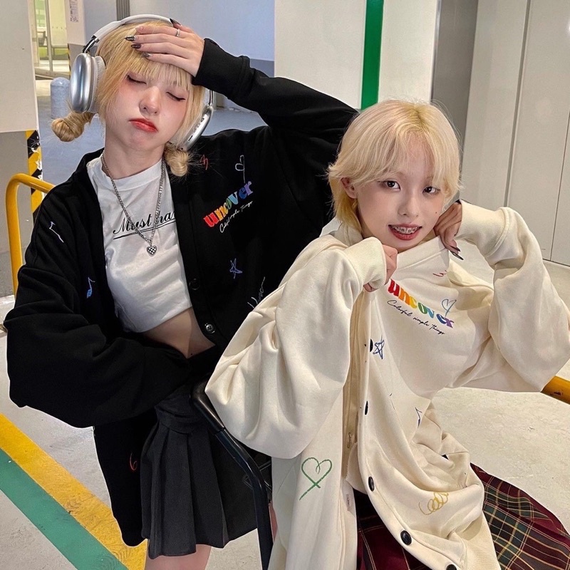[ẢNH THẬT] Áo Khoác Nỉ Cardigan Jacket UNCOVER CRAYON Cadigan Bút Sáp Unisex Dành Cho Nam Nữ