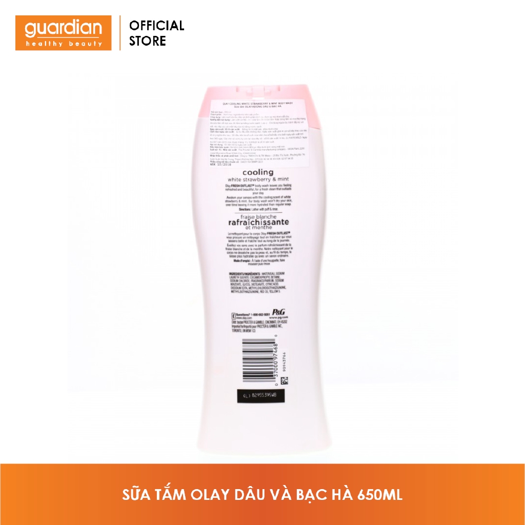 Sữa Tắm Olay Dâu và Bạc hà 650ml | BigBuy360 - bigbuy360.vn