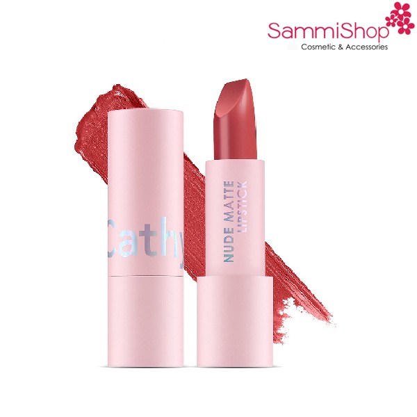 Son thỏi lì Cathy Doll Nude Matte Lipstick 3.5g