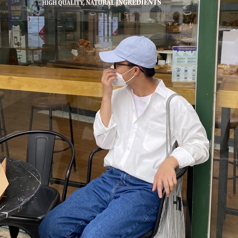 ÁO SƠ MI NAM - HEE BY OHI - Màu Trắng Cotton Chống Nhăn