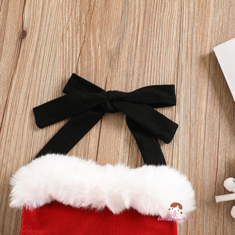 Bộ áo liền quần kèm dây thắt lưng họa tiết ông già noel dễ thương cho bé sơ sinh 7 tuổi