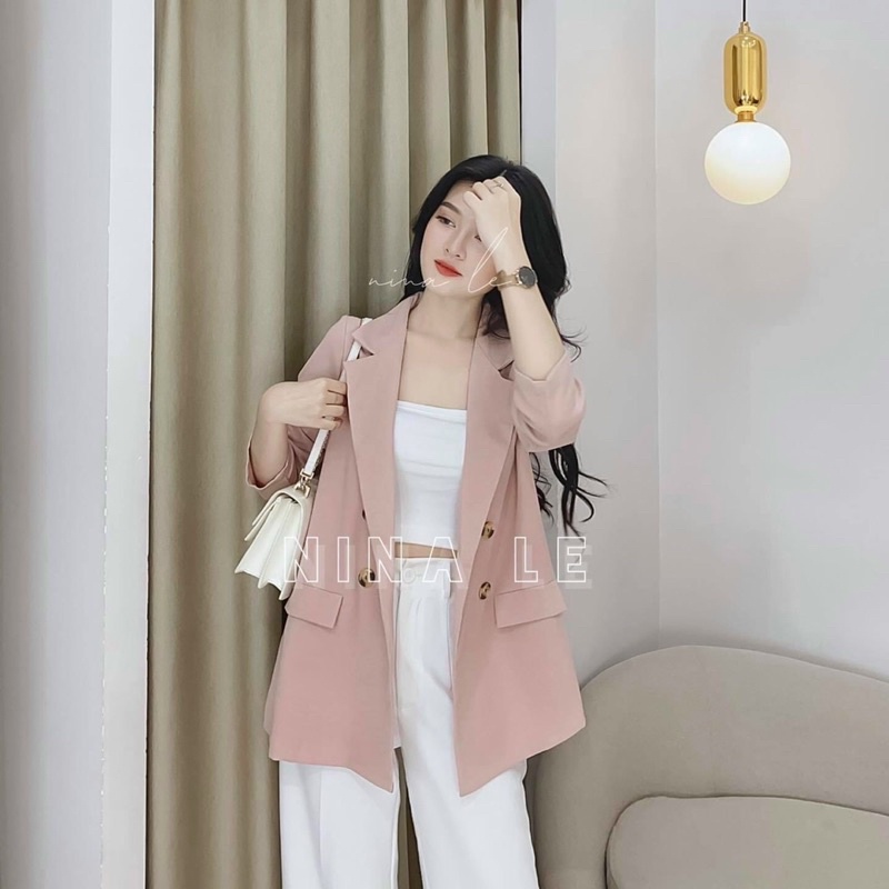 Áo Blazer 1 lớp túi nắp - Chuẩn Style ULZZANG- Ảnh thật cuối
