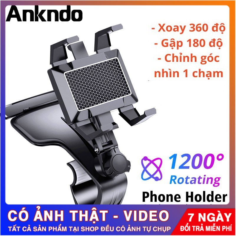 Giá đỡ điện thoại đa năng Vô Lăng xoay 1200° gắn bảng điều khiển xe hơi - luxuryfashion_shop