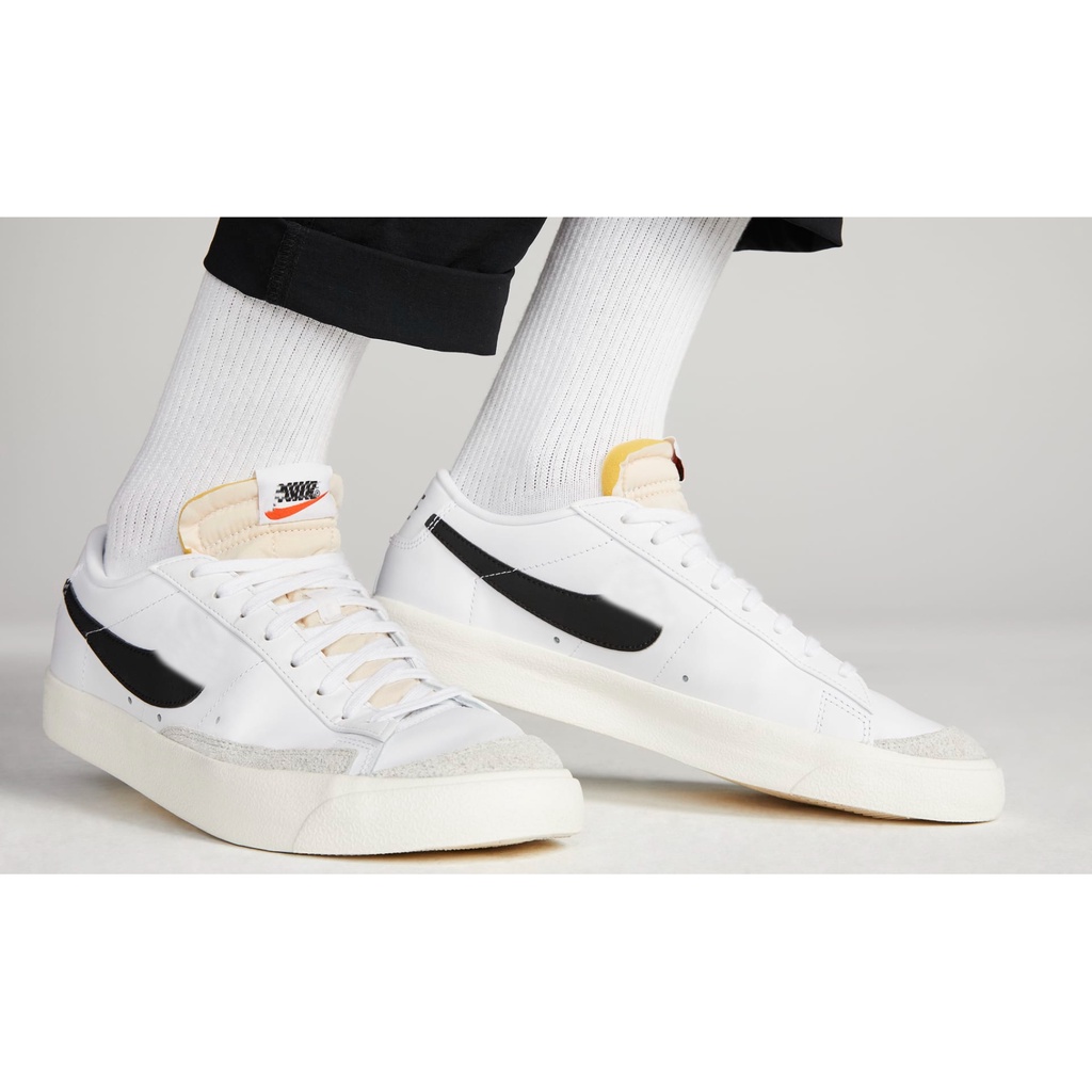 Giày N.i.k.e Blazer Low 77 Vintage Đen Trắng Đế Cao 3cm Phù Hợp Mọi Outfit