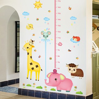 decal dán tường thước đo voi hồng