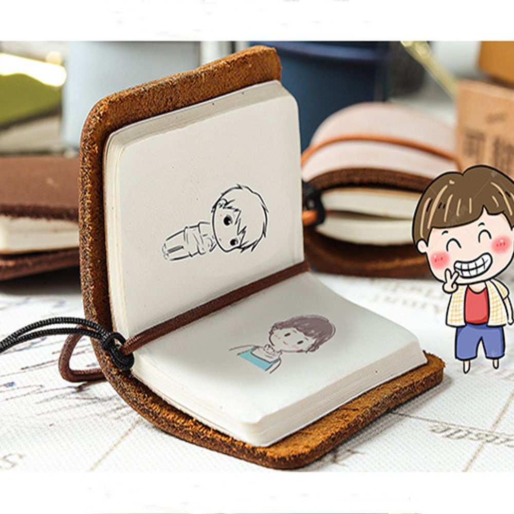 Sổ tay mini bằng da phong cách retro sáng tạo du lịch