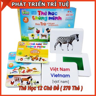 Thẻ Học 12 Chủ Đề Phát Triển Trí Tuệ Cho Bé Loại To 12x16cm ( 270 Thẻ)