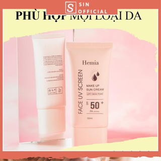 Kem chống nắng Hemia Hàn quốc Kiềm Dầu Nâng Tone Chính Hãng