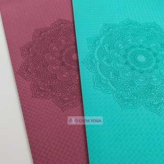 Thảm yoga TPE hoa sen Mandala - Kèm túi đựng