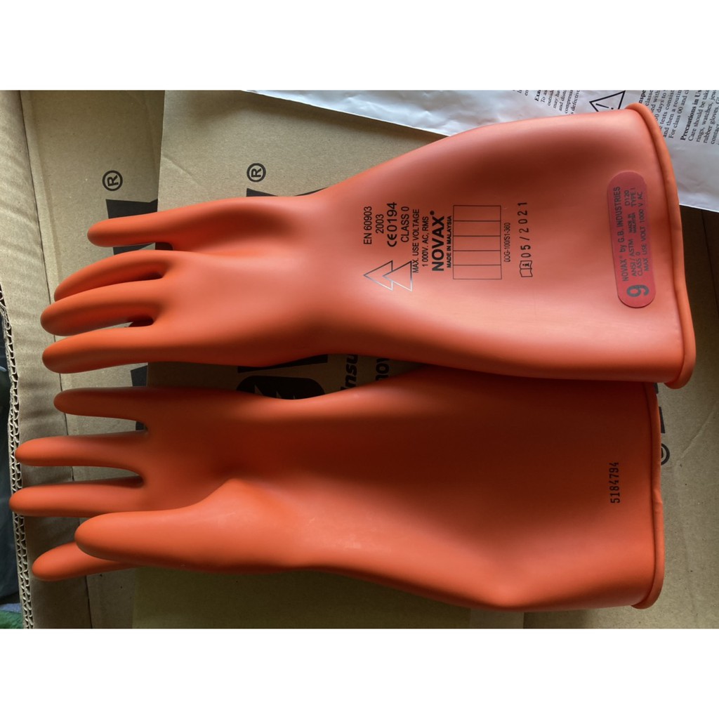 Găng tay cách điện Novax hạ áp 500V 1000V Class 00 , class 0