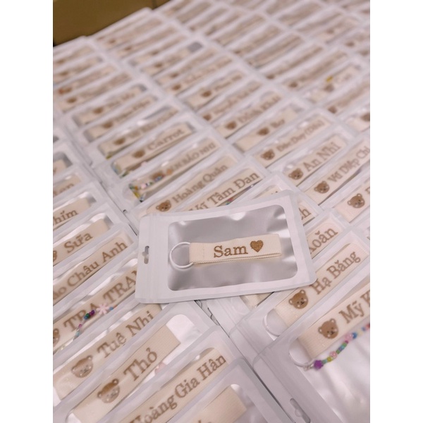 Name tag gấu thỏ thêu tên cho bé 🐻
