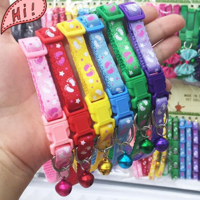 Vòng cổ họa tiết xinh xắn cho chó mèo < 7 kg
