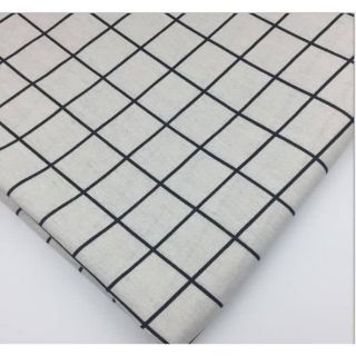 Vải bố, vải canvas mẫu vải caro trắng