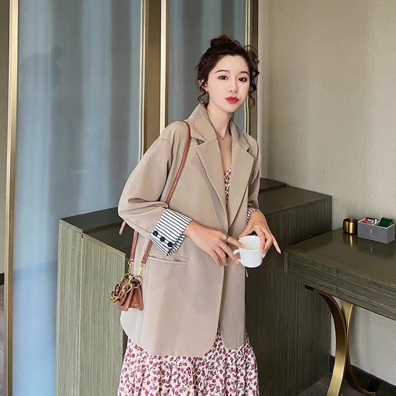Áo Blazer/ Áo vest nữ tay kẻ phong cách hàng đẹp( kèm ảnh thật) | BigBuy360 - bigbuy360.vn