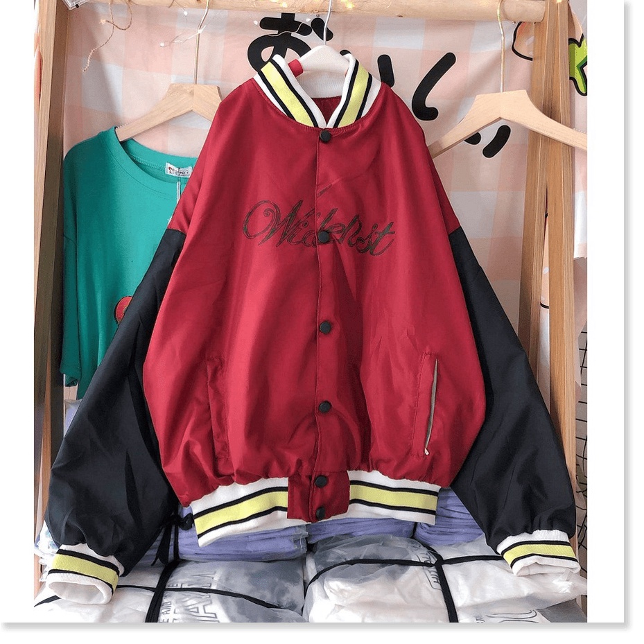 Áo khoác bomber nam nữ  WILENST hai Lớp cổ bóng chày ( HÌNH THẬT SP)