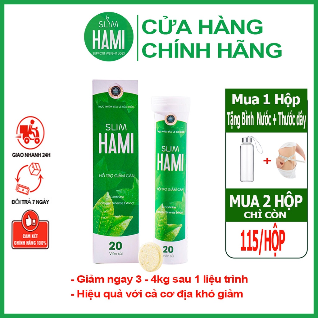 Viên Sủi Slim Hami Chính Hãng Giảm Cân Nhanh Cấp Tốc detox hiệu quả giảm béo không phải thuốc giảm cân