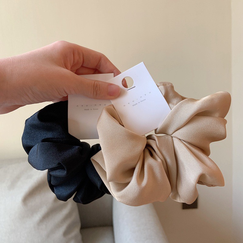 Dây buộc tóc cỡ siêu lớn bằng satin mềm mượt dành cho nữ