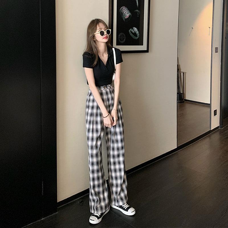 2020 Korean Style Wide Waist Pants For Women